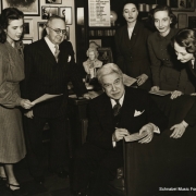 Artur Schnabel signing autographs, 1940's