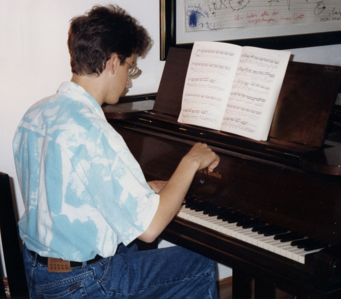 Claude Mottier practicing. West Hartford, 1992