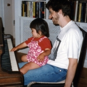 Claude Mottier with his cousin Jiana Schnabel. West Hartford, CT, 1999