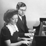 Helen and K.U. Schnabel at piano, New York, early 1940's