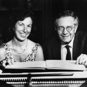 Joan Rowland and K.U. Schnabel in rehearsal, 1980's