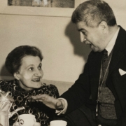Therese and Artur Schnabel, tea time. Tremezzo, Lake Como, 1930's