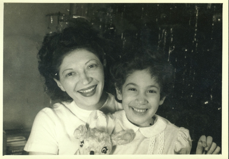 Helen and Ann Schnabel, Brooklyn NY, Christmas 1947