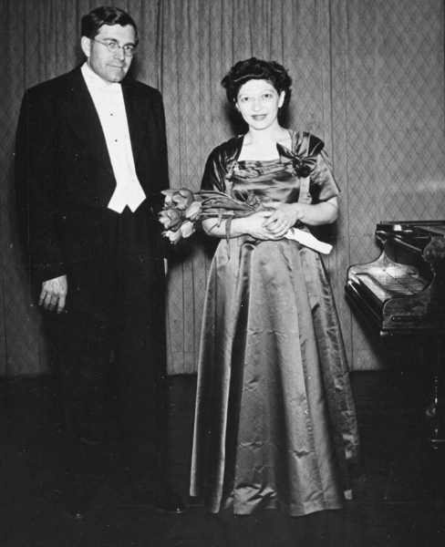 Helen and K.U. Schnabel after concert in Regensburg, Germany, April 1951