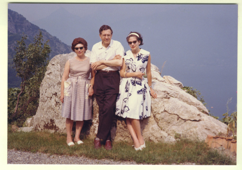 Helen, Karl Ulrich and Ann Schnabel, above Lake Como, Summer 1964