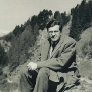 Karl Ulrich Schnabel in the Engadin, Switzerland. 1950's