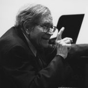 Karl Ulrich Schnabel teaching. Germany, 1980's